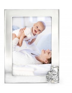 Mon-bijou - D414 - Superbe cadre de naissance plaqué en Argent 925/1000