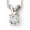 D264c - Superbe collier diamant solitaire en Or blanc 375/1000