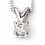 Superbe collier diamant solitaire en Or blanc 375