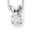 Mon-bijou - D265c - Superbe collier diamant solitaire en Or blanc 375/1000