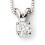 Superbe collier diamant solitaire en Or blanc 375