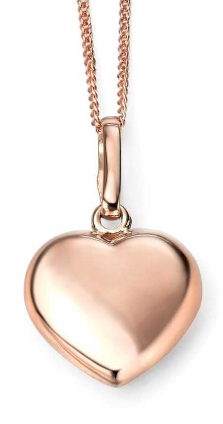 Mon-bijou - D926c - Collier tendance coeur en Or rose 375/1000