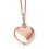 Collier tendance coeur en Or rose 375