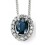 Mon-bijou - D928L - Superbe collier saphir et diamant en Or blanc 375/1000
