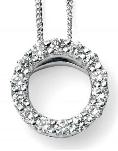 Mon-bijou - D948c - Superbe collier diamant en Or blanc 375/1000