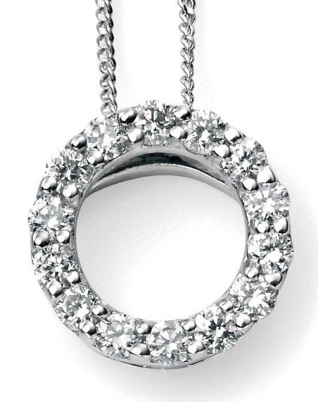 Mon-bijou - D948c - Superbe collier diamant en Or blanc 375/1000
