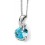 Collier topaze bleu et diamant en Or 375