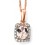 Mon-bijou - D997 - Collier morganite et diamant en Or rose 375/1000