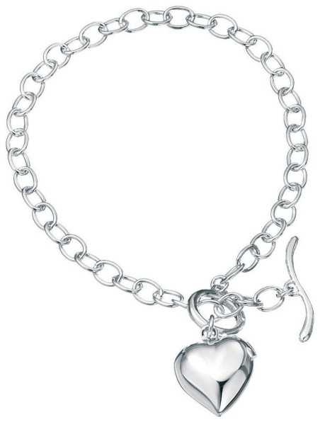 Bracelet coeur en argent 925/1000