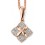 Collier tendance diamant en or rose 375