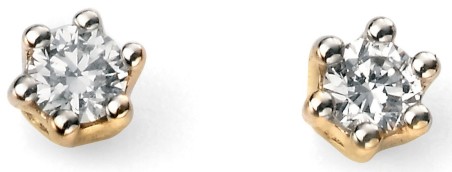 Mon-bijou - D955 - Boucle d'oreille diamant en Or 375/1000