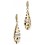 Boucle d'oreille tendance diamant en or 375