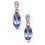 Mon-bijou - D2037 - Boucle d'oreille tanzanite et diamant en Or 375/1000