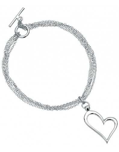 Bracelet cœur en argent 925