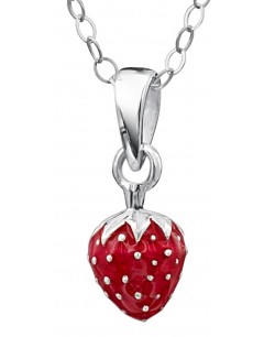 Mon-bijou - DP165 - Superbe collier fraise pour petite fille en argent 925/1000