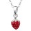 Superbe collier fraise pour petite fille en argent 925