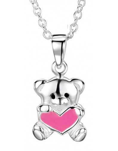 Collier ourson coeur en argent 925