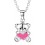 Collier ourson coeur en argent 925