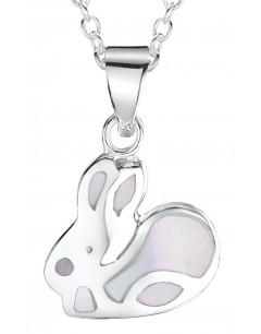 Mon-bijou - DP59 - Collier Lapin nacre en argent 925/1000