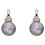 Mon-bijou - D2194 - Boucle d'oreille perle et diamant en Or blanc 375/1000