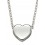 Collier cœur en Or blanc 375