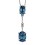 Mon-bijou - D2084c - Collier topaze bleue et diamant en Or blanc 375/1000