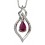 Mon-bijou - D2090 - Collier rubis et diamant en Or blanc 375/1000