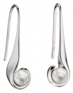 Mon-bijou - D5635 - Boucle d'oreille perle en argent 925/1000