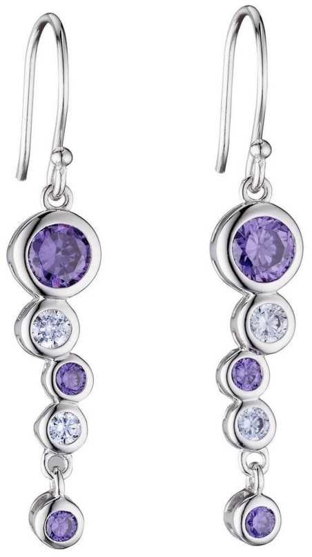 Mon-bijou - D5643 - Boucle d'oreille cristal en argent 925/1000