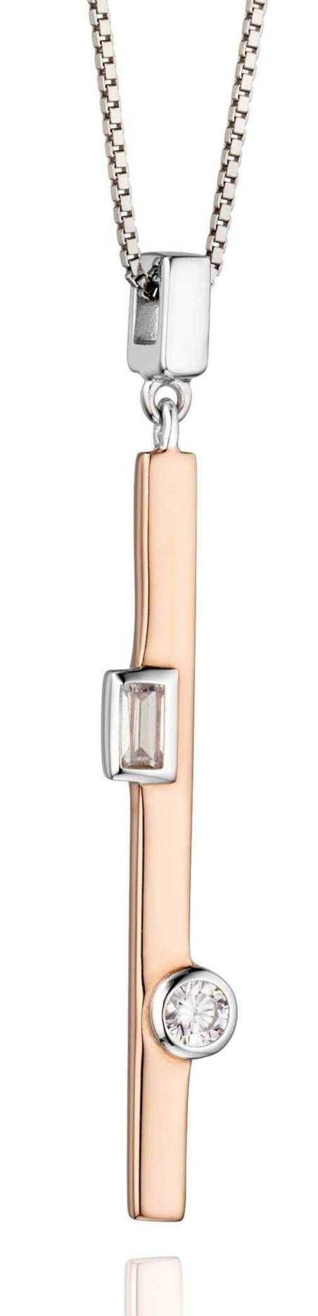 Mon-bijou - D4507 - Collier chic cristal plaqué Or en argent 925/1000