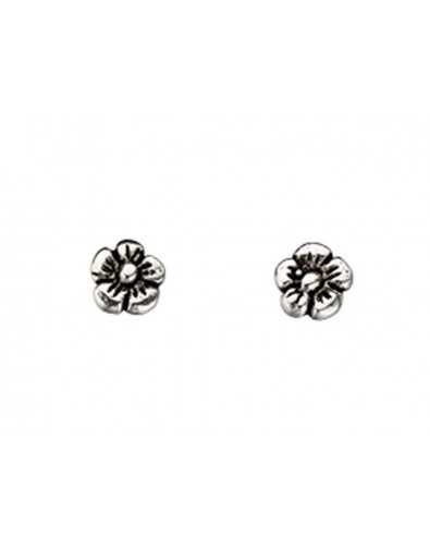 Boucle d'oreille petite fleur en argent 925