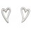 Mon-bijou - D938c - Boucle d'oreille cœur en argent 925/1000