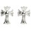Mon-bijou - D959 - Boucle d'oreille croix en argent 925/1000
