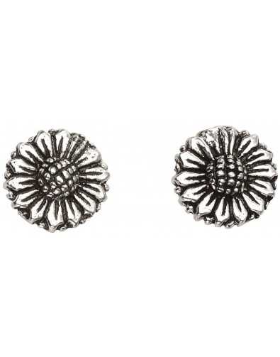 Boucle d'oreille fleur en argent 925