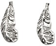 Boucle d'oreille plume en argent 925