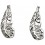 Boucle d'oreille plume en argent 925