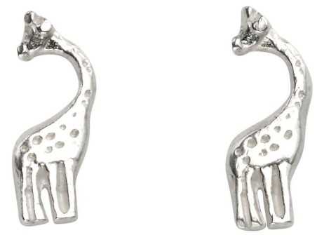 Boucle d'oreille girafe en argent 925