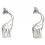 Mon-bijou - D969 - Boucle d'oreille girafe en argent 925/1000