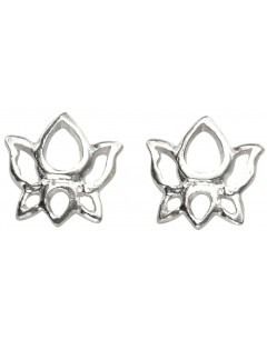 Mon-bijou - D970c - Boucle d'oreille fleur en argent 925/1000