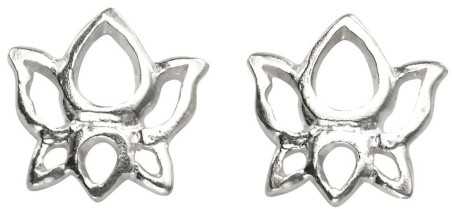 Boucle d'oreille fleur en argent 925