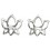 Mon-bijou - D970c - Boucle d'oreille fleur en argent 925/1000