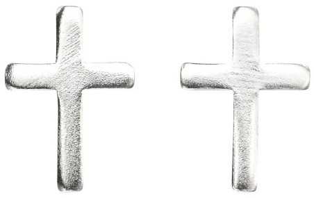 Boucle d'oreille croix en argent 925