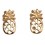 Mon-bijou - D2003 - Boucle d'oreille ananas doré en argent 925/1000