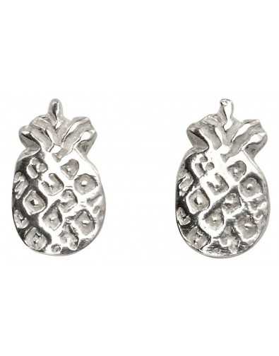 Boucle d'oreille ananas en argent 925