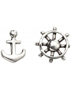 Mon-bijou - D2007c - Boucle d'oreille marin en argent 925/1000