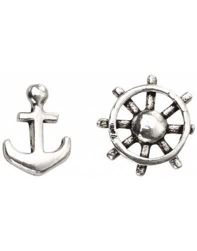 Boucle d'oreille marin en argent 925