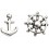 Boucle d'oreille marin en argent 925