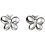 Boucle d'oreille papillon en argent 925