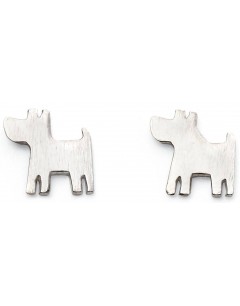 Mon-bijou - D2016c - Boucle d'oreille chien en argent 925/1000