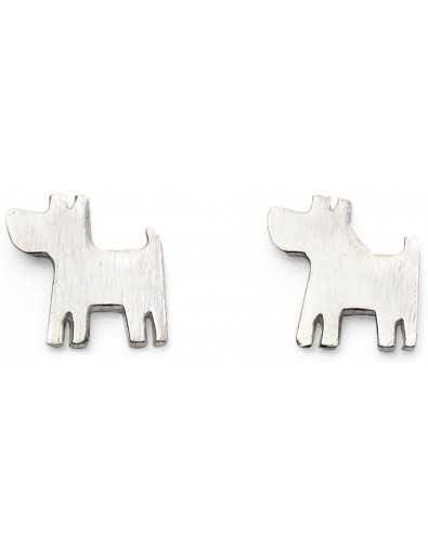 Boucle d'oreille chien en argent 925